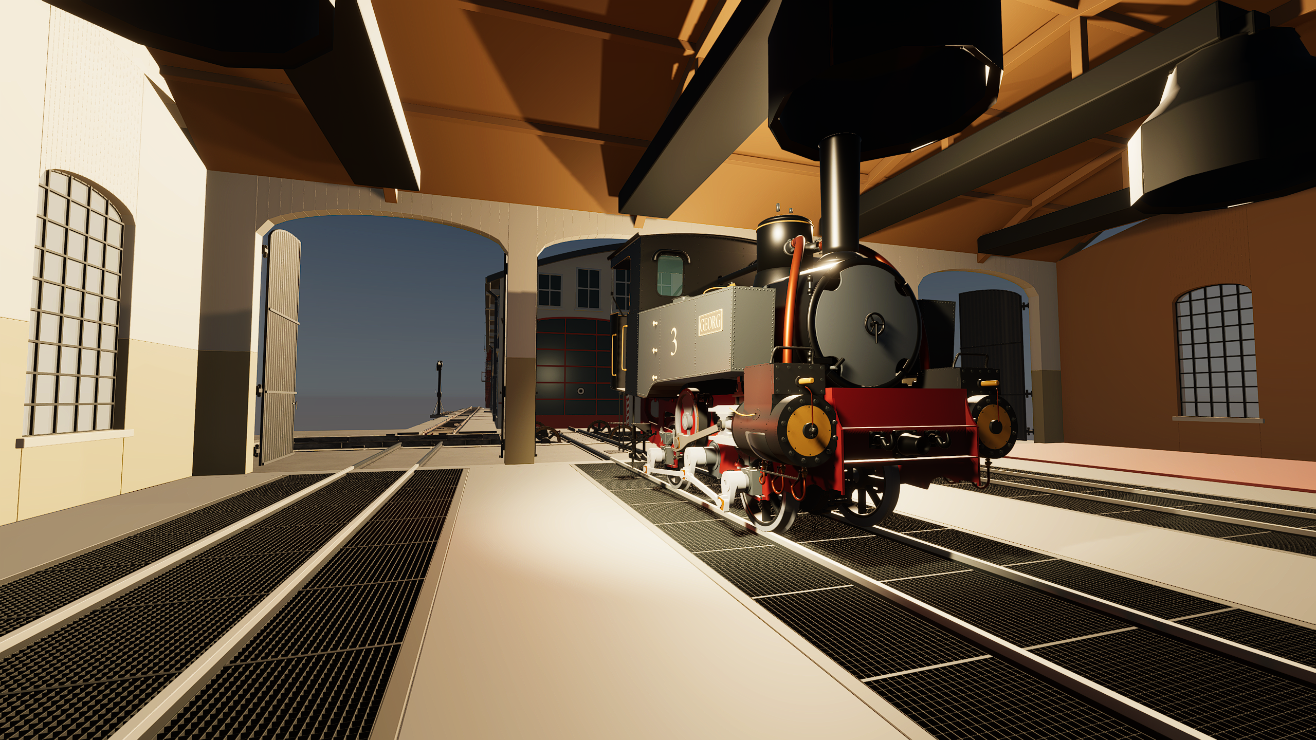 Alpine cog railway scene